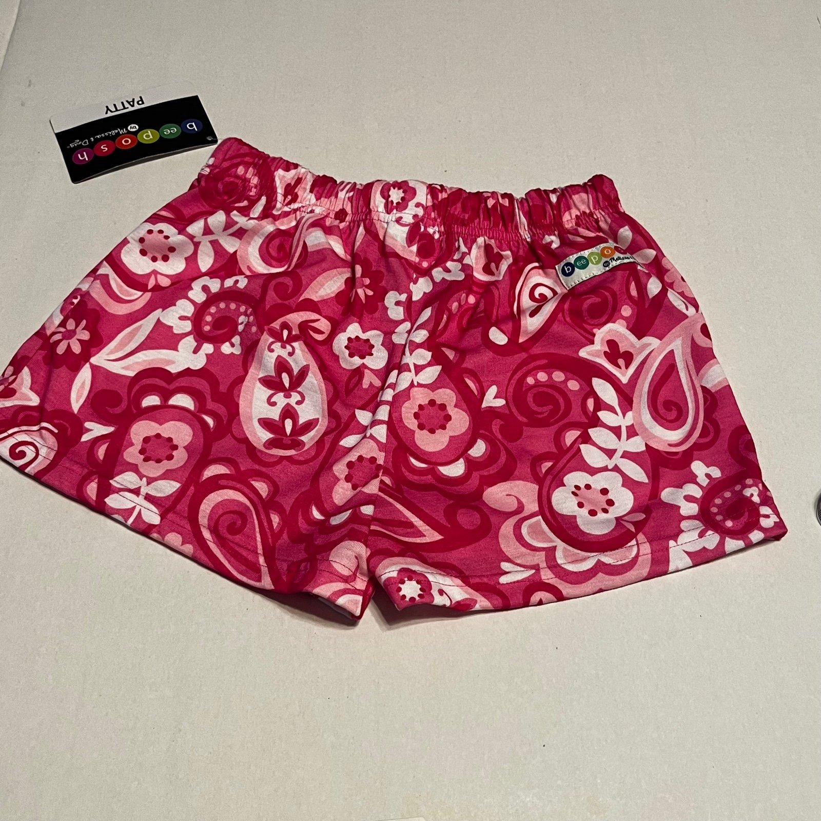 Beeposh By Melissa & Doug Pink & White Floral Patty Shorts Nwt Girls Size Medium — image 6 of 6